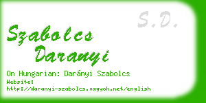 szabolcs daranyi business card